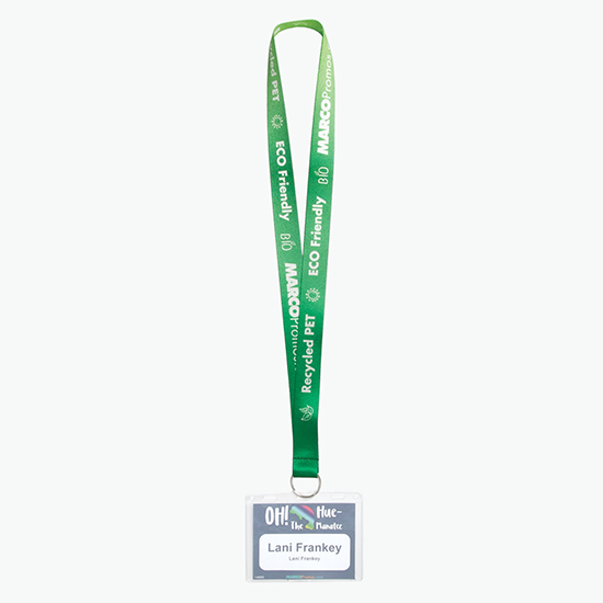 Plan Ahead & Save 1 Recycled PET Full Color Lanyard with Split Key Ring
