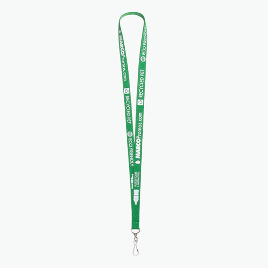 Plan Ahead & Save 5/8 Recycled PET Lanyard with J-Hook