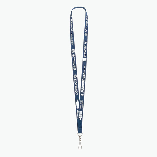 Plan Ahead & Save 5/8 Recycled PET Lanyard with J-Hook