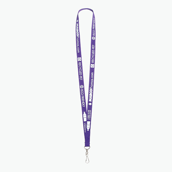 Plan Ahead & Save 5/8 Recycled PET Lanyard with J-Hook