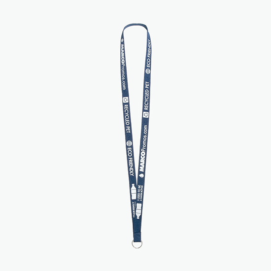 Plan Ahead & Save 5/8 Recycled PET Lanyard with Split Key Ring