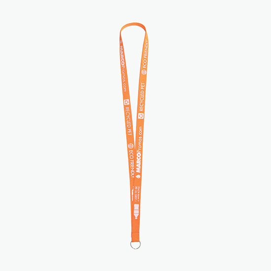 Plan Ahead & Save 5/8 Recycled PET Lanyard with Split Key Ring