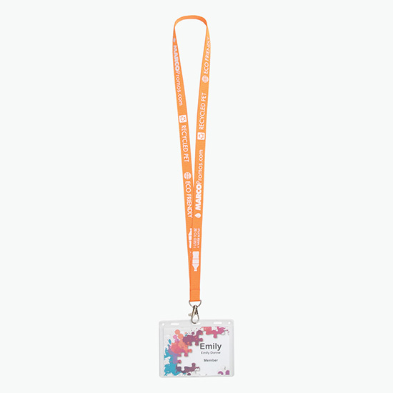 Plan Ahead & Save 5/8 Recycled PET Lanyard with Lobster Clip