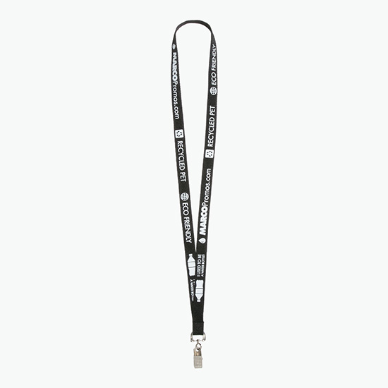 Plan Ahead & Save 5/8 Recycled PET Lanyard with Swivel Bulldog Clip