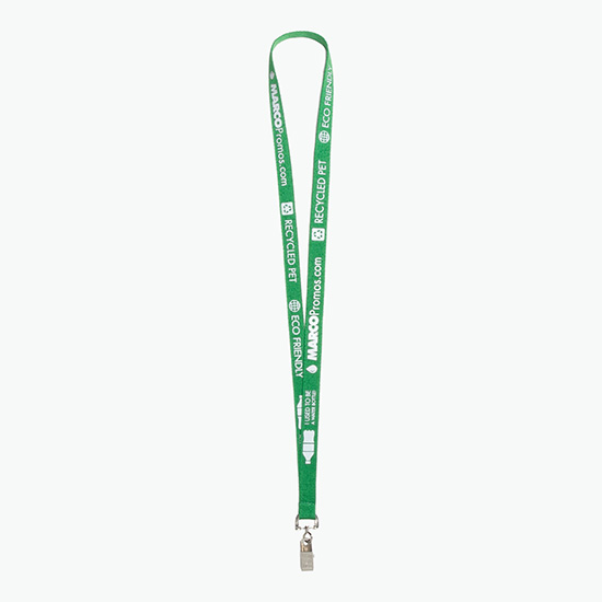 Plan Ahead & Save 5/8 Recycled PET Lanyard with Swivel Bulldog Clip