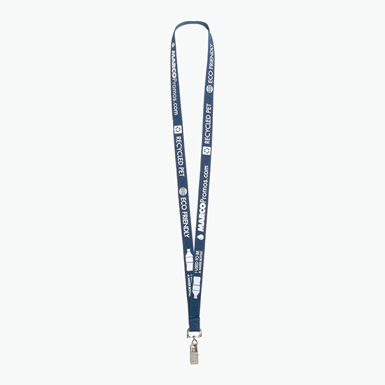 Plan Ahead & Save 5/8 Recycled PET Lanyard with Swivel Bulldog Clip