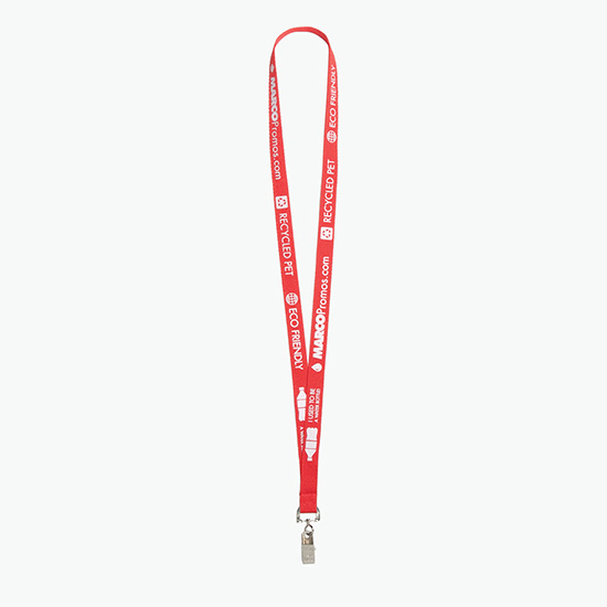 Plan Ahead & Save 5/8 Recycled PET Lanyard with Swivel Bulldog Clip