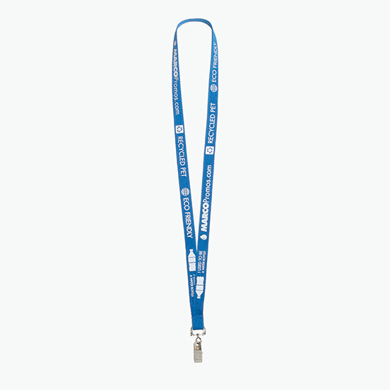 Plan Ahead & Save 5/8 Recycled PET Lanyard with Swivel Bulldog Clip