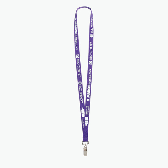 Plan Ahead & Save 5/8 Recycled PET Lanyard with Swivel Bulldog Clip