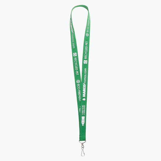 Plan Ahead & Save 3/4 Recycled PET Lanyard with J-Hook