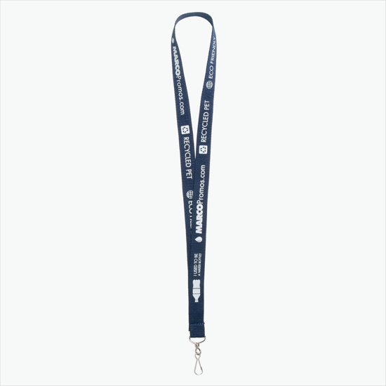 Plan Ahead & Save 3/4 Recycled PET Lanyard with J-Hook