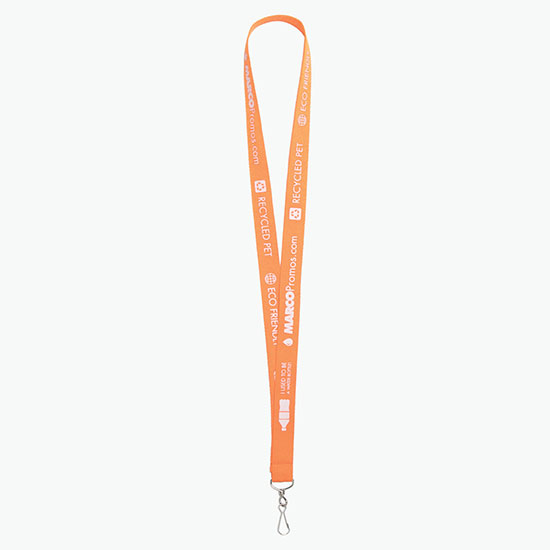 Plan Ahead & Save 3/4 Recycled PET Lanyard with J-Hook
