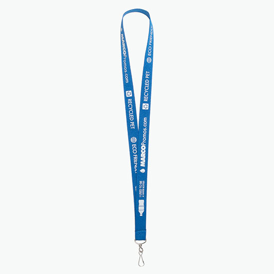 Plan Ahead & Save 3/4 Recycled PET Lanyard with J-Hook