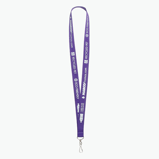 Plan Ahead & Save 3/4 Recycled PET Lanyard with J-Hook