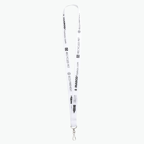 Plan Ahead & Save 3/4 Recycled PET Lanyard with J-Hook