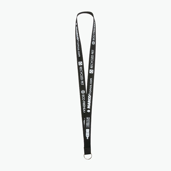 Plan Ahead & Save 3/4 Recycled PET Lanyard with Split Key Ring