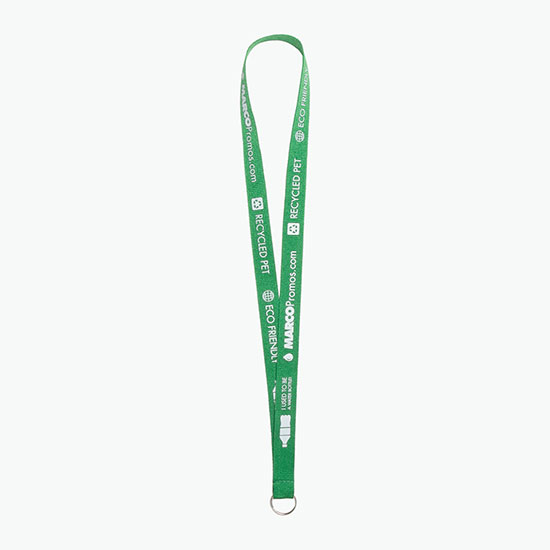 Plan Ahead & Save 3/4 Recycled PET Lanyard with Split Key Ring