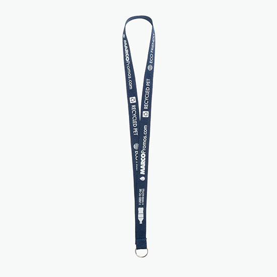 Plan Ahead & Save 3/4 Recycled PET Lanyard with Split Key Ring