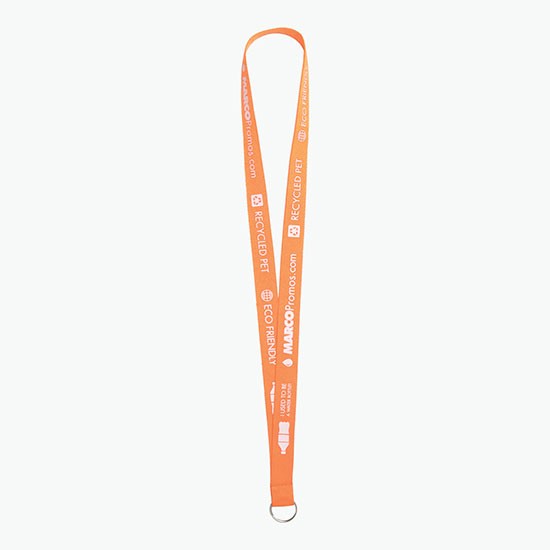 Plan Ahead & Save 3/4 Recycled PET Lanyard with Split Key Ring