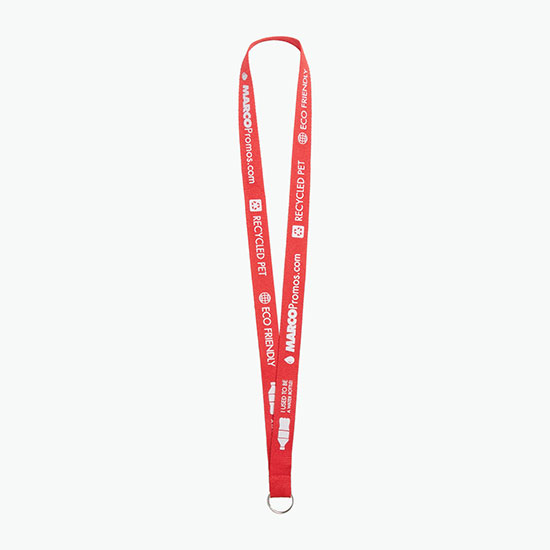 Plan Ahead & Save 3/4 Recycled PET Lanyard with Split Key Ring