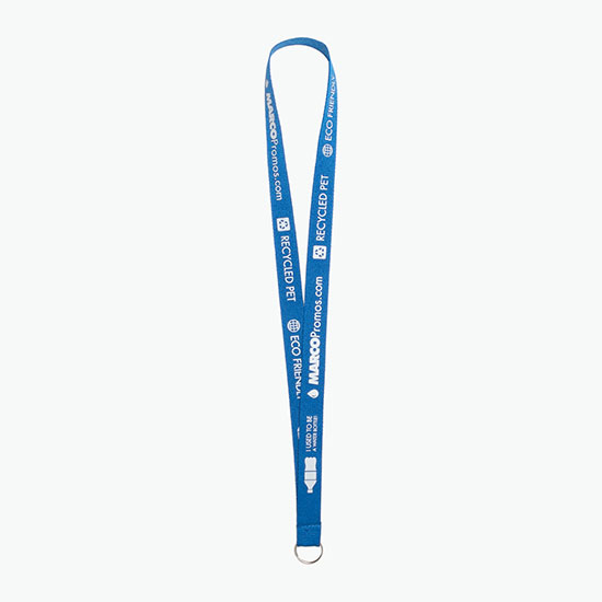 Plan Ahead & Save 3/4 Recycled PET Lanyard with Split Key Ring