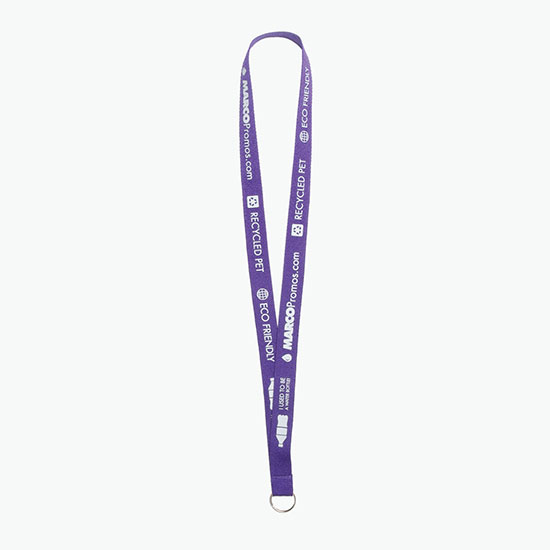 Plan Ahead & Save 3/4 Recycled PET Lanyard with Split Key Ring