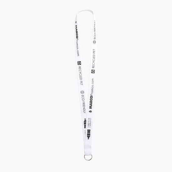 Plan Ahead & Save 3/4 Recycled PET Lanyard with Split Key Ring