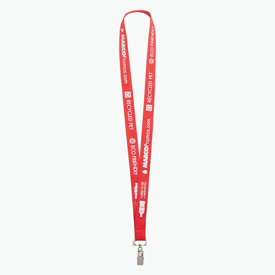 Plan Ahead & Save 3/4 Recycled PET Lanyard with Swivel Bulldog Clip