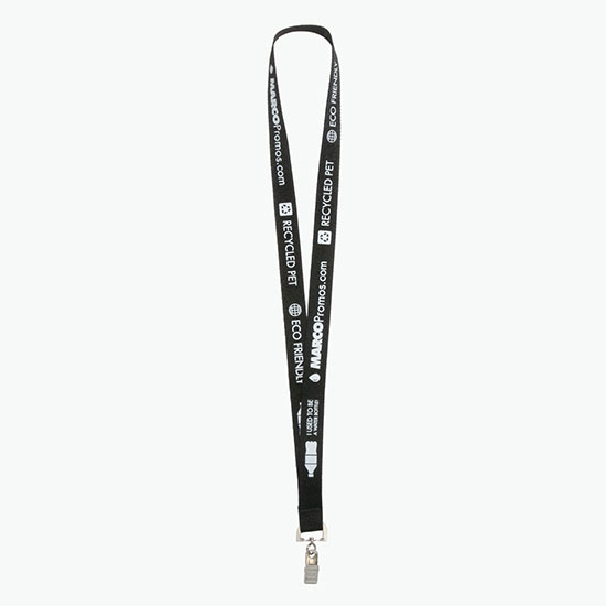 Plan Ahead & Save 3/4 Recycled PET Lanyard with Swivel Bulldog Clip
