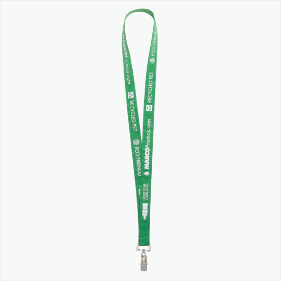 Plan Ahead & Save 3/4 Recycled PET Lanyard with Swivel Bulldog Clip