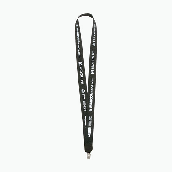 Plan Ahead & Save 1 Recycled PET Lanyard with Non-Swivel Bulldog Clip