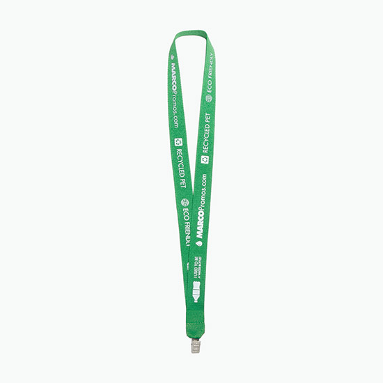 Plan Ahead & Save 1 Recycled PET Lanyard with Non-Swivel Bulldog Clip