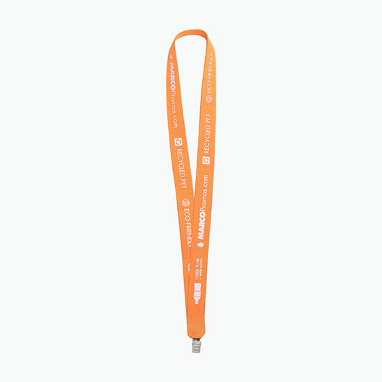 Plan Ahead & Save 1 Recycled PET Lanyard with Non-Swivel Bulldog Clip
