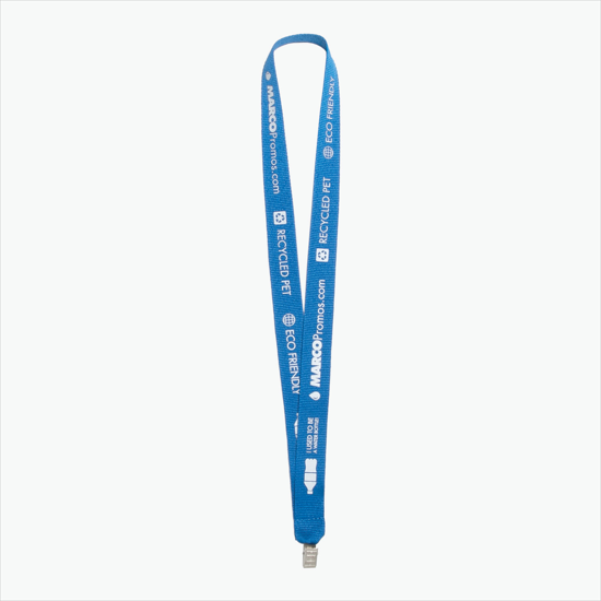 Plan Ahead & Save 1 Recycled PET Lanyard with Non-Swivel Bulldog Clip