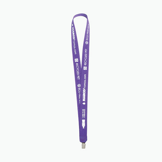 Plan Ahead & Save 1 Recycled PET Lanyard with Non-Swivel Bulldog Clip