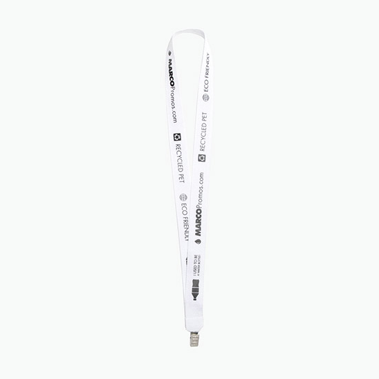 Plan Ahead & Save 1 Recycled PET Lanyard with Non-Swivel Bulldog Clip