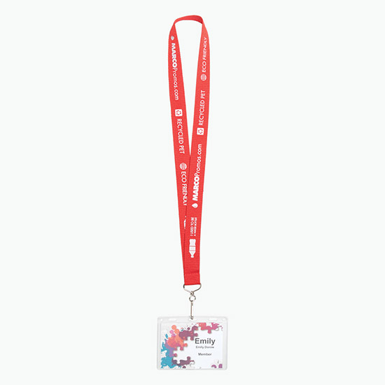 Plan Ahead & Save 1 Recycled PET Lanyard with J-Hook