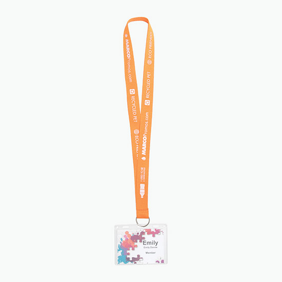 Plan Ahead & Save 1 Recycled PET Lanyard with Split Key Ring
