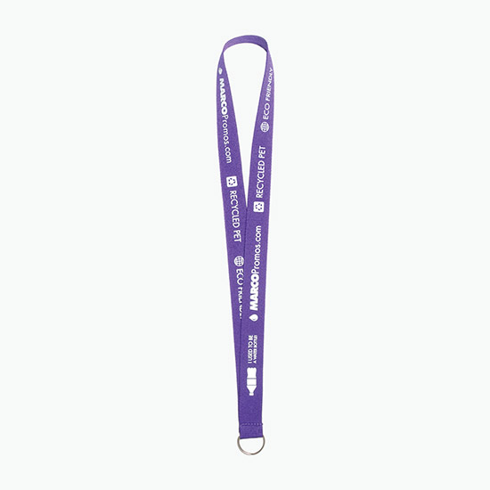 Plan Ahead & Save 1 Recycled PET Lanyard with Split Key Ring