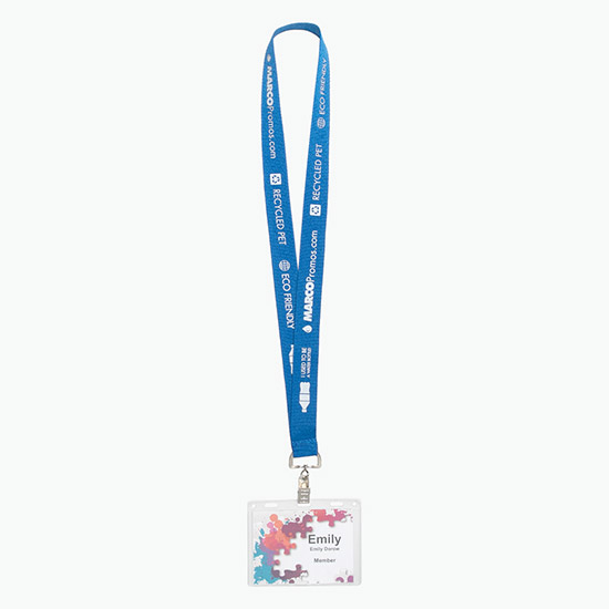 Plan Ahead & Save 1 Recycled PET Lanyard with Swivel Bulldog Clip