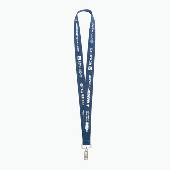 Plan Ahead & Save 1 Recycled PET Lanyard with Swivel Bulldog Clip
