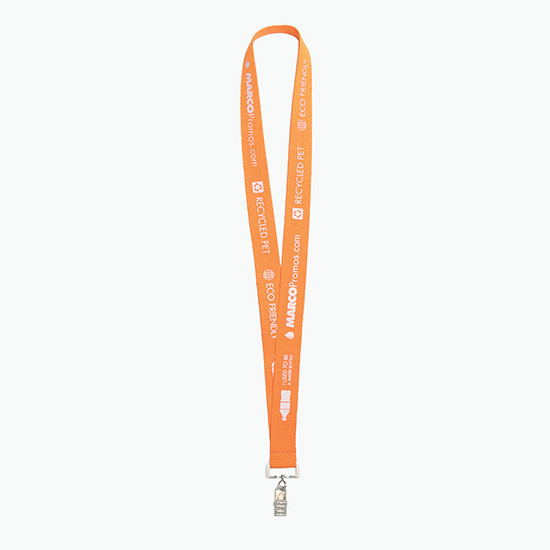 Plan Ahead & Save 1 Recycled PET Lanyard with Swivel Bulldog Clip