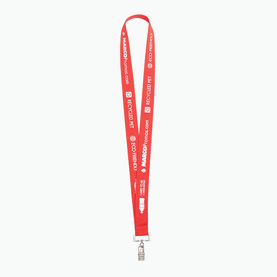 Plan Ahead & Save 1 Recycled PET Lanyard with Swivel Bulldog Clip