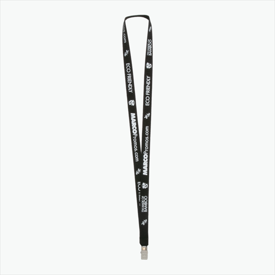 Plan Ahead & Save 5/8 Bamboo Lanyard with Non-Swivel Bulldog Clip