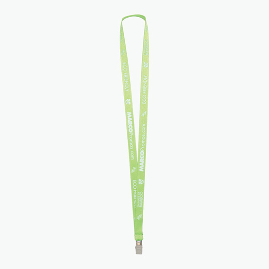 Plan Ahead & Save 5/8 Bamboo Lanyard with Non-Swivel Bulldog Clip
