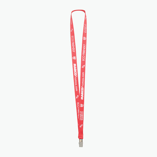 Plan Ahead & Save 5/8 Bamboo Lanyard with Non-Swivel Bulldog Clip