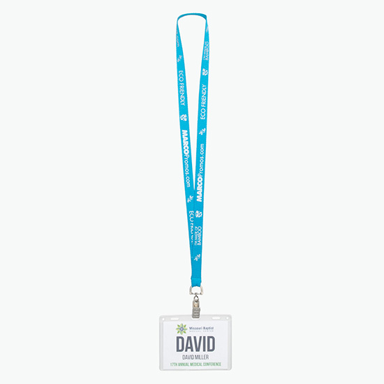 Plan Ahead & Save 5/8 Bamboo Lanyard with Swivel Bulldog Clip