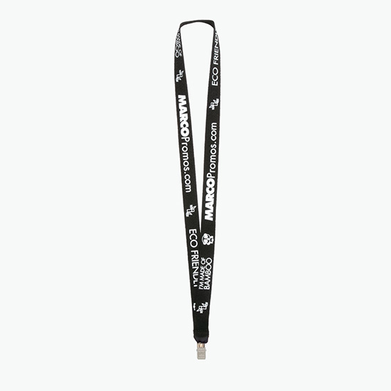 Plan Ahead & Save 3/4 Bamboo Lanyard with Non-Swivel Bulldog Clip
