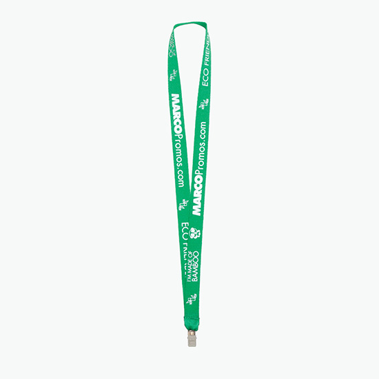 Plan Ahead & Save 3/4 Bamboo Lanyard with Non-Swivel Bulldog Clip
