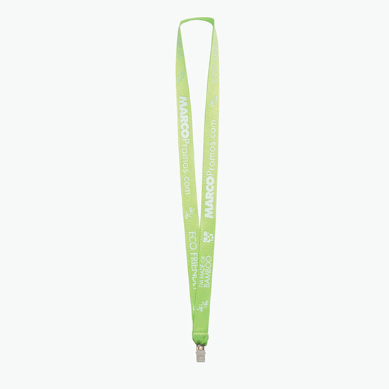 Plan Ahead & Save 3/4 Bamboo Lanyard with Non-Swivel Bulldog Clip